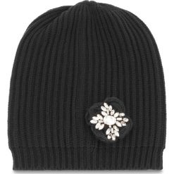 Czapka TWINSET - Cuffia AA8P5J Nero 00006. Czarne czapki damskie marki Twinset, bez wzorów, z materiału. W wyprzedaży za 239,00 zł.