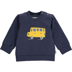 Bluza w kolorze niebieskim. Niebieskie bluzy niemowlęce lamino, z nadrukiem, z dresówki, bez rękawów, bez kaptura. W wyprzedaży za 48,95 zł.