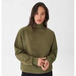 Bluza z haftem na rękawie - Khaki. Brązowe bluzy damskie House, s, z haftami, bez rękawów, bez kaptura. W wyprzedaży za 39,99 zł.