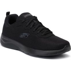 Sportowe Skechers DYNAMIGHT 2.0 RAYHILL 58362BBK. Czarne buty sportowe męskie Skechers, z materiału, bez zapięcia. Za 239,99 zł.