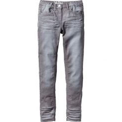 Rurki dziewczęce: Spodnie SKINNY „used” bonprix dymny szary