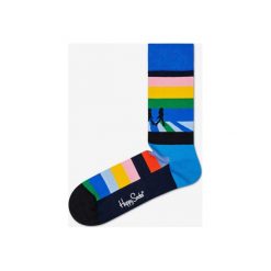 Happy Socks Beatles Legend Crossing Skarpetki Niebieski Wielokolorowy. Niebieskie skarpetki męskie Happy Socks, w paski, z elastanu. Za 68,95 zł.