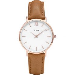 Zegarki damskie: Zegarek damski Rosegold White Caramel Cluse Minuit CL30021