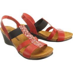 DR. BRINKMANN 710952-4 rot , sandały profilaktyczne damskie. Koturny damskie Dr. Brinkmann, bez obcasa, na koturnie, bez zapięcia. Za 249,90 zł.