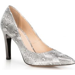 Buty damskie. Szare szpilki Wittchen, na imprezę, bez wzorów, ze skóry, glamour, bez obcasa, na szpilce, bez zapięcia. W wyprzedaży za 259,90 zł.