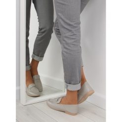 Mokasyny lordsy szare 1390 GREY. Szare mokasyny damskie obuwie damskie, ze skóry ekologicznej, eleganckie. Za 71,51 zł.