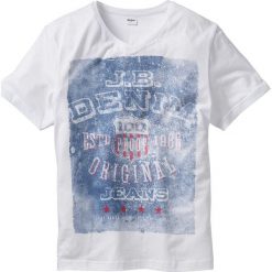 T-shirty męskie z nadrukiem: T-shirt Regular Fit bonprix biały
