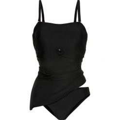 Tankini z dłuższym topem (2 części) bonprix czarny. Czarne stroje kąpielowe damskie bonprix, bez wzorów. Za 119,99 zł.