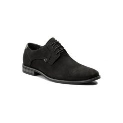 LASOCKI FOR MEN 9108. Czarne półbuty męskie Lasocki For Men, bez wzorów, ze skóry, bez zapięcia. Za 199,99 zł.