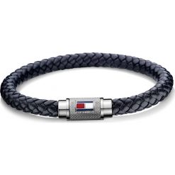 Skórzana bransoletka "Casuc" w kolorze niebieskim. Szare bransoletki damskie TOMMY HILFIGER, ze skóry, ze stali. W wyprzedaży za 129,95 zł.