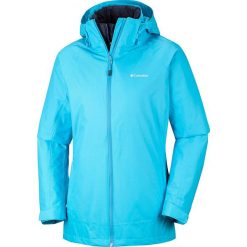 Kurtka funkcyjna 3w1 "On the Trail" w kolorze turkusowo-niebieskim. Niebieskie kurtki damskie Columbia, xs, bez wzorów, bez kaptura. W wyprzedaży za 409,95 zł.
