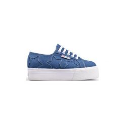 Buty Superga 2790 Denimpatchw Fantasia 15. Niebieskie trampki i tenisówki damskie Superga, bez wzorów, bez zapięcia. Za 182,01 zł.