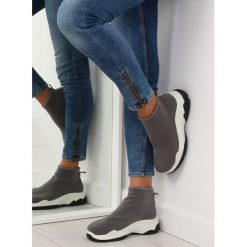 Buty neoprenowe szare TAY. Szare buty sportowe damskie FunKee.pl, bez wzorów, z tkaniny, sportowe. Za 98,99 zł.