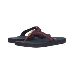 Tommy Hilfiger Stylowe Damskie Sandały Damskie Jat Niebieski Wielu (Rozmiar 36-37). Niebieskie sandały damskie marki TOMMY HILFIGER, bez wzorów, eleganckie, bez obcasa, bez zapięcia. W wyprzedaży za 87,00 zł.