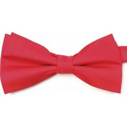 Klasyczna Czerwona Męska Mucha - VERNON - Gładka, Jednokolorowa MUVRN0076. Czerwone muszki męskie Vernon, w paski, eleganckie. Za 29,00 zł.