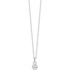 Łańcuszki męskie: Białe Złoto Wisiorek – złoto białe 585, Brylant 0,14ct