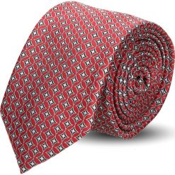Krawaty męskie: krawat platinum czerwony classic 223