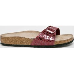 Birkenstock - Klapki Madrid. Brązowe klapki damskie Birkenstock, bez wzorów, ze skóry, bez obcasa, na obcasie. W wyprzedaży za 199,90 zł.