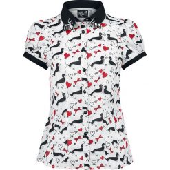 Hell Bunny Smoky Blouse Bluzka biały. Białe bluzki damskie marki Hell Bunny, l, bez wzorów, bez kołnierzyka, z krótkim rękawem. Za 184,90 zł.