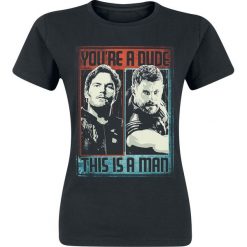 Avengers Infinity War - This Is A Man Koszulka damska czarny. Czarne bluzki damskie Avengers, m, z motywem z bajki, z okrągłym kołnierzem. Za 74,90 zł.