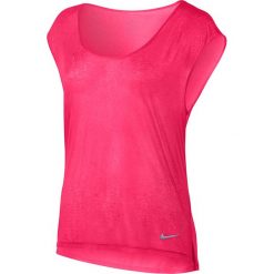 Bluzki asymetryczne: koszulka do biegania damska NIKE BREATHE TOP SHORT SLEEVE COOL / 831784-617 – NIKE BREATHE TOP SHORT SLEEVE COOL