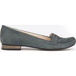 Klasyczne głębokie balerinki lordsy - skóra naturalna - model 025 - kolor stalowy. Szare baleriny damskie Zapato, z jeansu, z okrągłym noskiem, na niskim obcasie, na obcasie. W wyprzedaży za 239,20 zł.