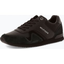 Tommy Hilfiger - Tenisówki męskie z dodatkiem skóry, czarny. Czarne tenisówki męskie marki TOMMY HILFIGER, z materiału. Za 349,95 zł.