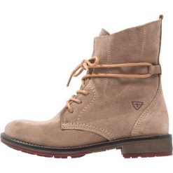 Buty zimowe damskie: Tamaris Botki sznurowane taupe