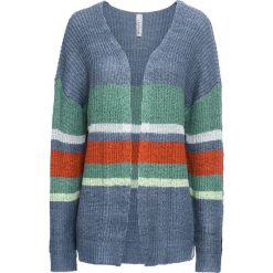 Sweter bez zapięcia "oversize" bonprix szary. Szare swetry oversize damskie marki bonprix, w paski. Za 37,99 zł.