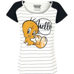 Bluzki z odkrytymi ramionami: Looney Tunes Tweety Koszulka damska biały