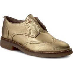Oxfordy TOMMY HILFIGER - Beritt 12Z FW0FW01413 Light Gold 704. Żółte jazzówki damskie marki TOMMY HILFIGER, ze skóry, eleganckie, na obcasie. W wyprzedaży za 319,00 zł.