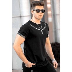 Bluzka męska DAVIE BLACK. Czarne t-shirty męskie IVET, m, bez wzorów, z bawełny, bez kołnierzyka. W wyprzedaży za 49,00 zł.