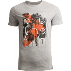 T-shirt męski TSM625 - chłodny jasny szary melanż - Outhorn. Szare koszulki męskie Outhorn, m, bez wzorów, bez kołnierzyka. Za 49,99 zł.
