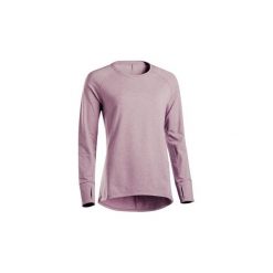 Koszulka do łagodnej jogi długi rękaw. Różowe koszulki damskie DOMYOS, xl, z elastanu. Za 59,99 zł.