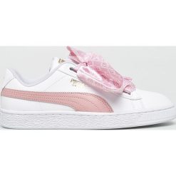 Puma - Buty Basket Heart Reinvent. Białe buty sportowe damskie Puma, bez wzorów, z gumy, sportowe. W wyprzedaży za 319,90 zł.