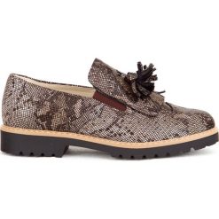 Półbuty - skóra naturalna - model 247 - kolor wąż. Półbuty damskie Zapato, bez wzorów, ze skóry, bez obcasa, bez zapięcia. W wyprzedaży za 173,40 zł.