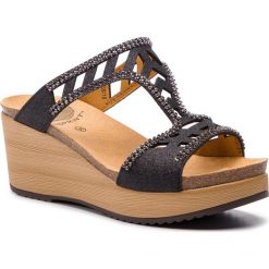 Klapki SCHOLL - Elettra F27482 1004 360 Black. Czarne klapki damskie Scholl, z materiału. W wyprzedaży za 269,00 zł.