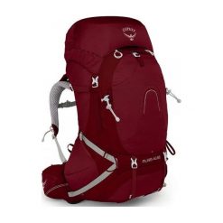 OSPREY AURA AG 65 II WM, czerwony. Czerwone plecaki damskie Osprey, w paski, sportowe. Za 999,00 zł.