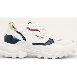 Pepe Jeans - Buty Eccles Clex. Białe buty sportowe damskie Pepe Jeans, bez wzorów, z jeansu, sportowe. Za 349,90 zł.