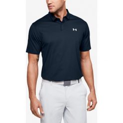 Under Armour Iso-Chill Polo Koszulka Niebieski. Niebieskie podkoszulki męskie Under Armour, s, z nadrukiem, z elastanu, polo, bez rękawów. Za 343,95 zł.