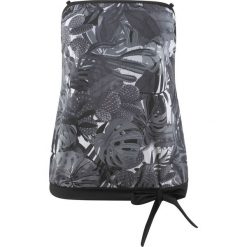 Top tankini bonprix czarno-szary z nadrukiem. Szare stroje kąpielowe damskie bonprix, z nadrukiem, bez kołnierzyka. Za 89,99 zł.