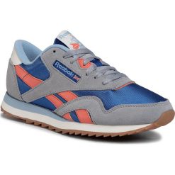 Buty Reebok - Cl Nylon Ripple Mu EF3281 Colsha/Humblu/Vivdor. Szare półbuty męskie Reebok, na co dzień, bez wzorów, ze skóry, bez zapięcia. Za 299,00 zł.