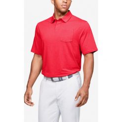 Under Armour Polo Koszulka Czerwony. Czerwone podkoszulki męskie Under Armour, s, bez wzorów, z elastanu, polo, bez rękawów. Za 206,95 zł.