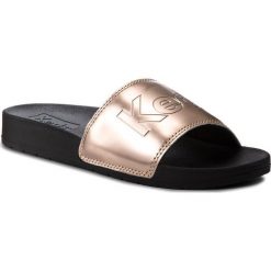 Klapki KEDS - Bliss II WF58223 Black/Rose Gold. Żółte klapki damskie Keds, bez wzorów, ze skóry ekologicznej, bez obcasa. W wyprzedaży za 109,00 zł.
