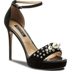Sandały damskie: Sandały SCA’VIOLA – F-76 Black Suede
