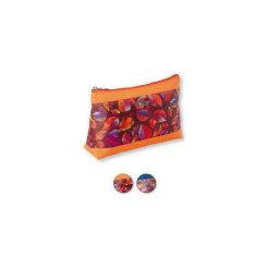 TOP CHOICE Kosmetyczka damska Leaves (92985). Różowe topy damskie marki TOP CHOICE, bez wzorów, bez kołnierzyka. Za 14,06 zł.