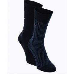Tommy Hilfiger - Skarpety męskie pakowane po 2 szt., niebieski. Niebieskie skarpetki męskie TOMMY HILFIGER, w prążki. Za 59,95 zł.