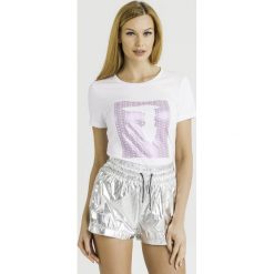 T-SHIRT trussardi jeans. Czarne t-shirty damskie Trussardi Jeans, l, bez wzorów, z jeansu, bez kołnierzyka. Za 249,00 zł.