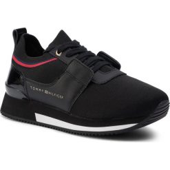 Sneakersy TOMMY HILFIGER - Knitted Sock Active City Sneaker FW0FW04147 Black 990. Czarne półbuty damskie TOMMY HILFIGER, ze skóry ekologicznej. Za 399,00 zł.
