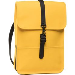 Plecak RAINS - Backpack Mini 1280 Yellow. Żółte torby męskie skórzane Rains, bez wzorów, ze skóry ekologicznej, sportowe. W wyprzedaży za 259,00 zł.